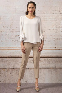 blúzka s mašľami na rukávoch svetlá Rinascimento