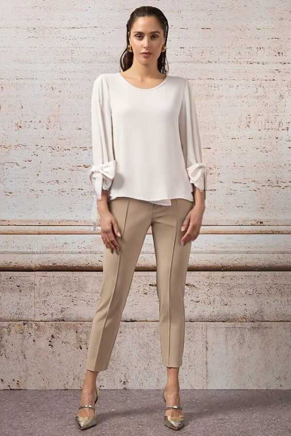 blúzka s mašľami na rukávoch svetlá Rinascimento