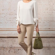 blúzka s mašľami na rukávoch svetlá Rinascimento