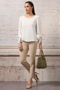 blúzka s mašľami na rukávoch svetlá Rinascimento