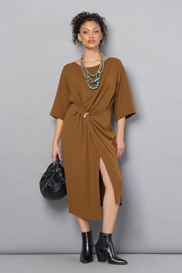 šaty na denné nosenie hnedé Rinascimento