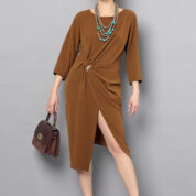 šaty na denné nosenie hnedé Rinascimento