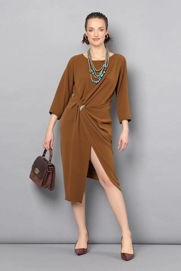 šaty na denné nosenie hnedé Rinascimento