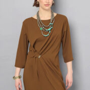 šaty na denné nosenie hnedé Rinascimento