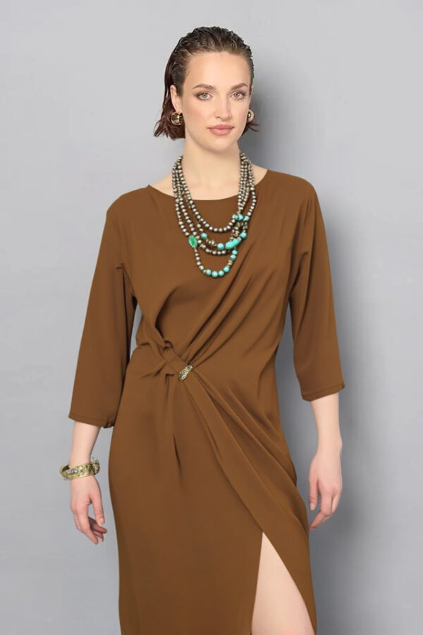 šaty na denné nosenie hnedé Rinascimento