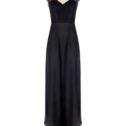 šaty luxusné spoločenské čierne čipkované Rinascimento