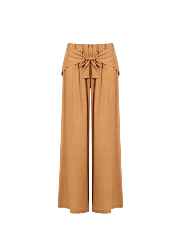 nohavice s viazaním letné hnedé Rinascimento - strih