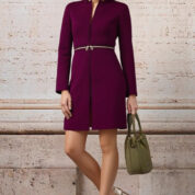 kabát bordó prechodný so zipsom Rinascimento