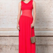 šaty dlhé spoločenské červené Rinascimento