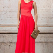 šaty dlhé spoločenské červené Rinascimento