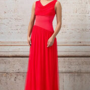 šaty dlhé spoločenské červené Rinascimento