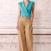 nohavice s pružnou pásovkou džínsové svetlé Rinascimento