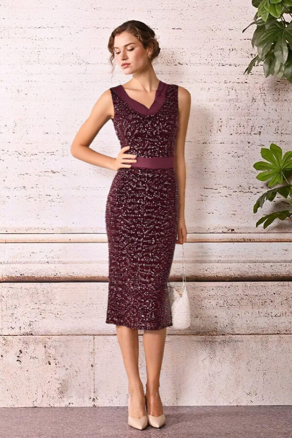 sukňa s flitrami spoločenská bordó Rinascimento