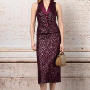 sukňa s flitrami spoločenská bordó Rinascimento