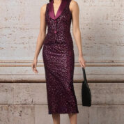 sukňa s flitrami spoločenská bordó Rinascimento