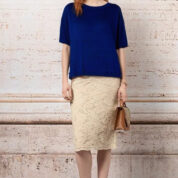 pulóver ľahký pletený modrý Rinascimento