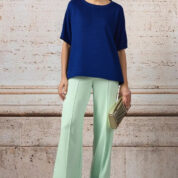 pulóver ľahký pletený modrý Rinascimento