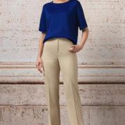 pulóver ľahký pletený modrý Rinascimento