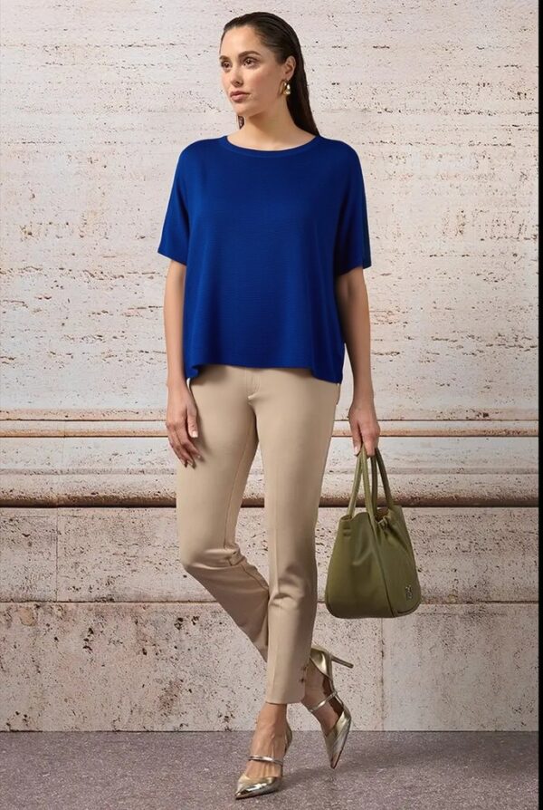 pulóver ľahký pletený modrý Rinascimento