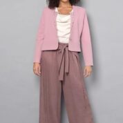 nohavice s viazaním letné hnedé Rinascimento