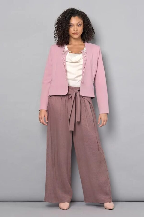 nohavice s viazaním letné hnedé Rinascimento