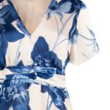 šaty s modrými kvetmi elegantné dlhé Rinascimento