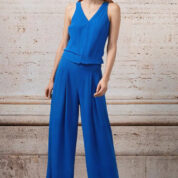 nohavice palazzo elegantné indigovo modré Rinascimento