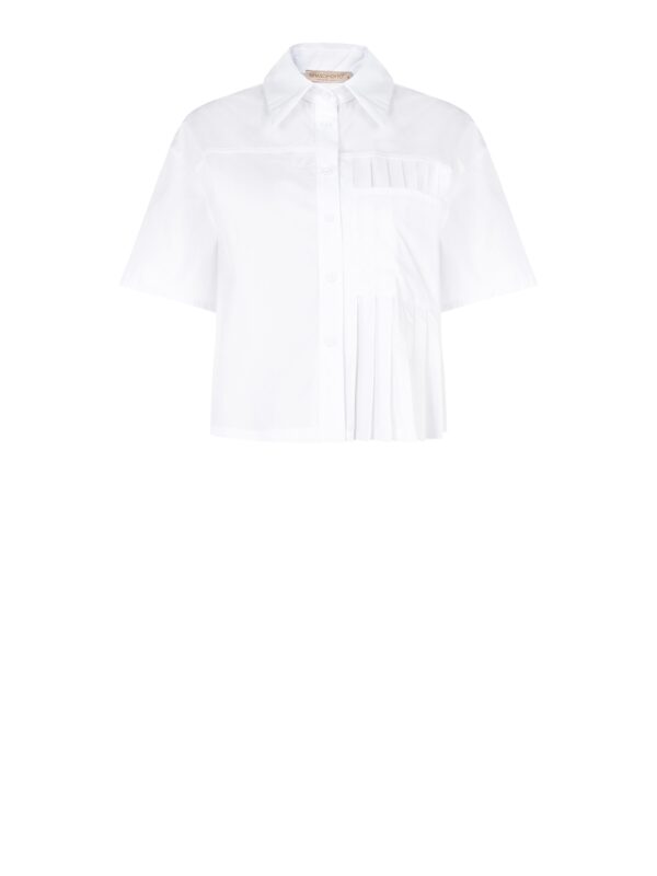 košeľa s plisé oversized biela Rinascimento