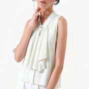 blúzka so žabó voľná biela Rinascimento