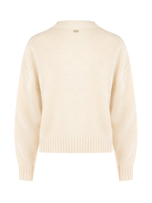 CFM0012335003B039_102_M pulóver s logom značky oversized sivý Rinascimento - vzor