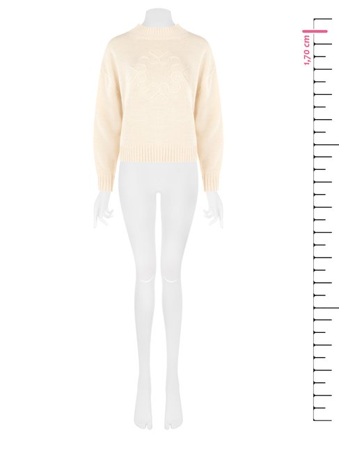 CFM0012335003B039_106_M pulóver s logom značky oversized svetlý Rinascimento